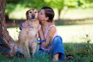 Woman with dog