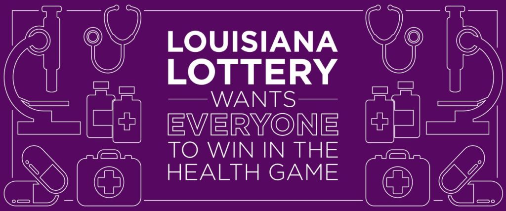 A graphic signifying the connection between the Louisiana Lottery and the Mary Bird Perkins Cancer in Baton Rouge, LA