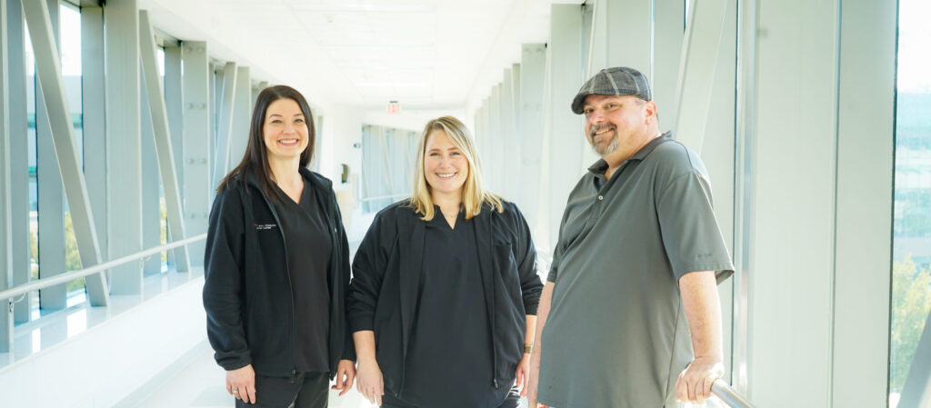 Bubba Stipe with his care team at Mary Bird Perkins Cancer Center in Covington